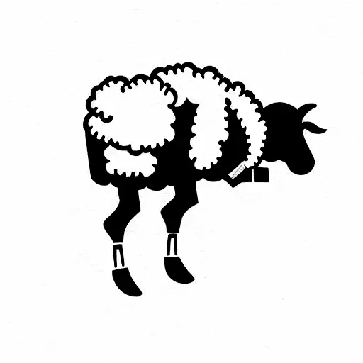 Soldier Sheep With A Gun On Two Legs