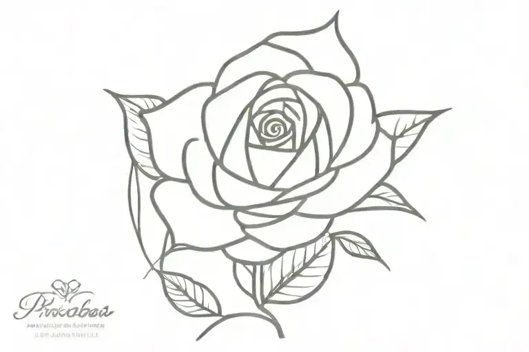 Rose Priceless Written In Stem