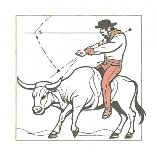 Emotional Bullfighter With Music Notes In The Background