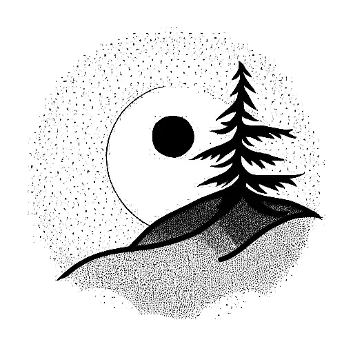 A Forest With A Rising Sun