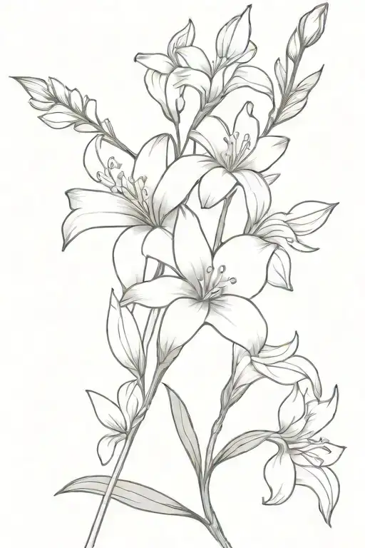 Violet Flower Daisy Flower And Gladiolus Flower Bouquet