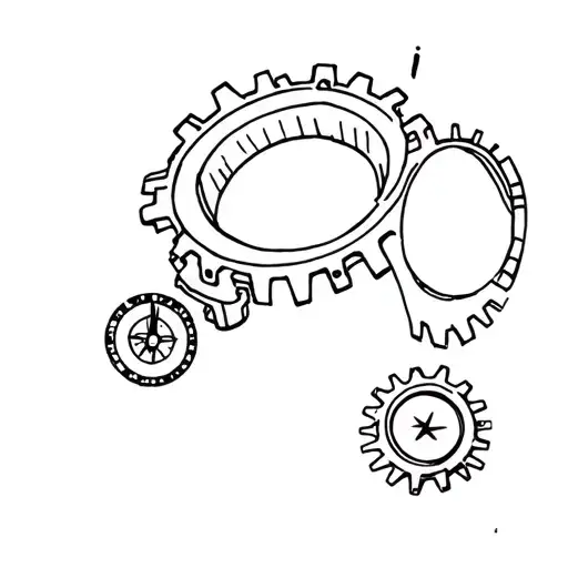 Robot Gears And Compass
