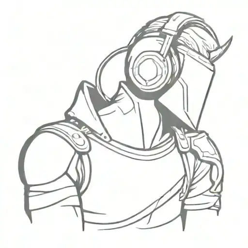 Knight Listening To Music On Headphones