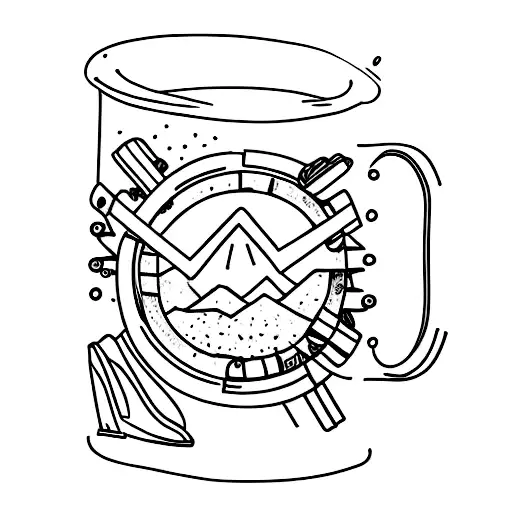 Coffee Mug With Mountain Bike Inside