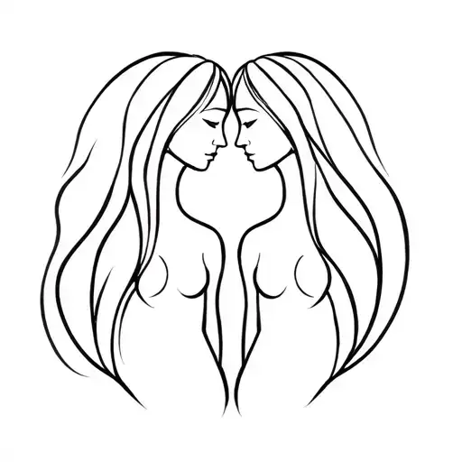 Symbol Of A Mother And Daughter Together