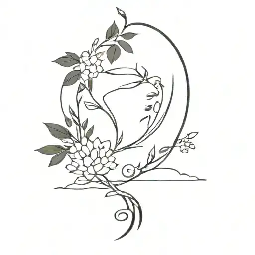 Simple Kaizen Japanese Characters Combined With Nature