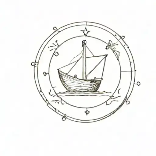 A Round Circle Being The Captain Of A Boat