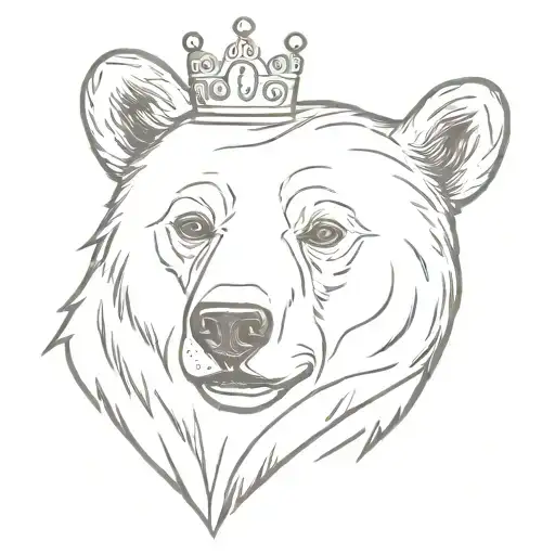 Bear Cub Wearing A Small Crown