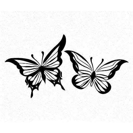 Mariposas En 3D Para Hermanas Gemelas