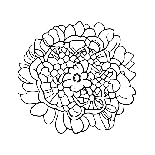 Semi Colon Symbol Hidden In A Flower