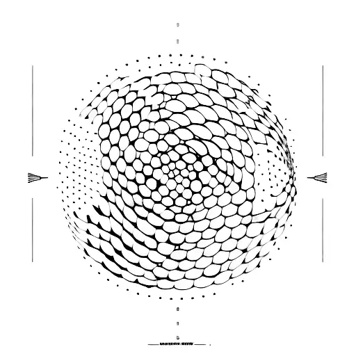 Spheres Joined By Line And Dotted Line