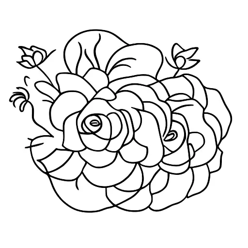 2 Dancing Flowers Like Mother And Daughter Minimalistic