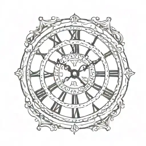 Simple Clock Face With Roman Numerals