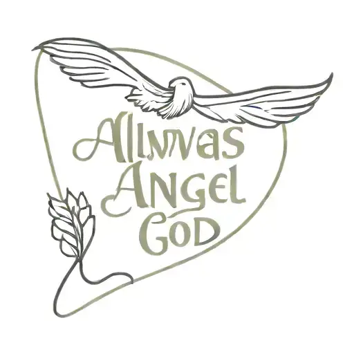 Cursive Script Font Saying Always An Angel Never A God