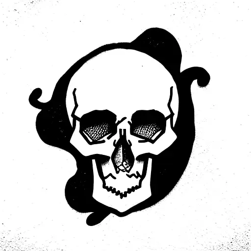 Skull With Tear