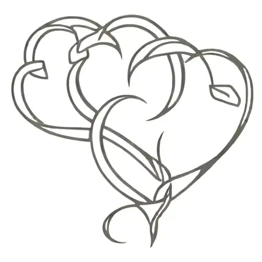 A Minimalist Design Of Two Intertwined Hearts Symbolizing Eternal Love For Your Soulmate