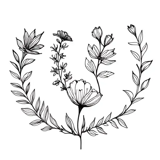 January February April June Birth Flower Bouquet