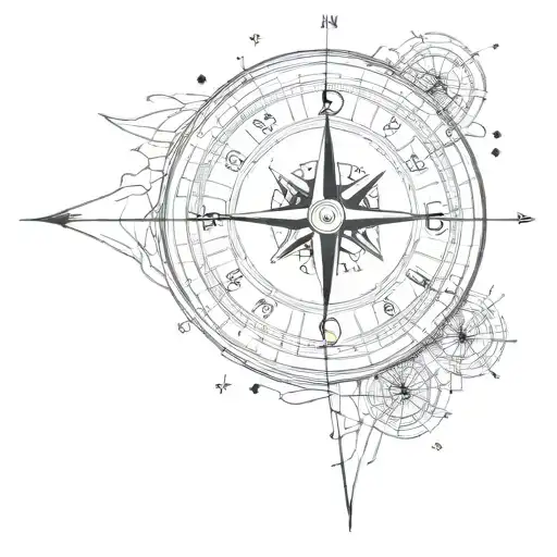 Compass Clock Front Facing Numbers