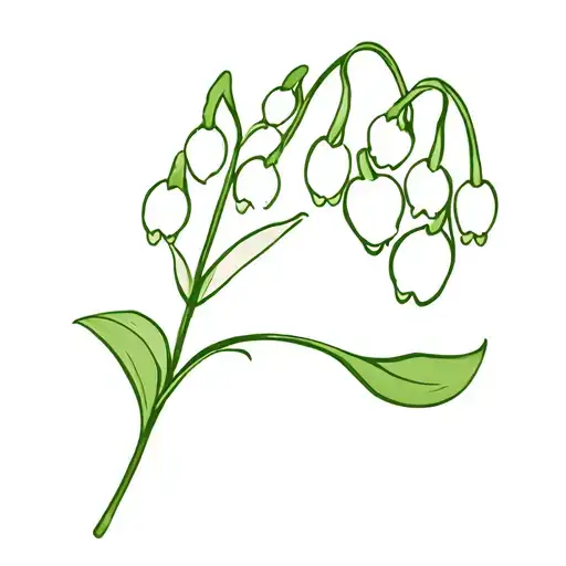 Lily Of The Valley Dog Paw Print