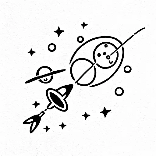 Astronaught Fishing In Space