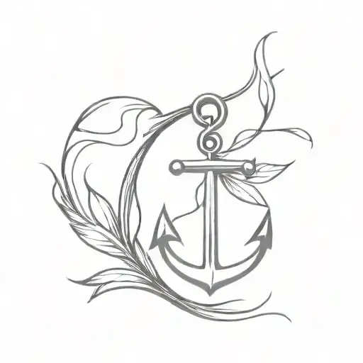 Apple Book Anchor Compass Grass Leaf