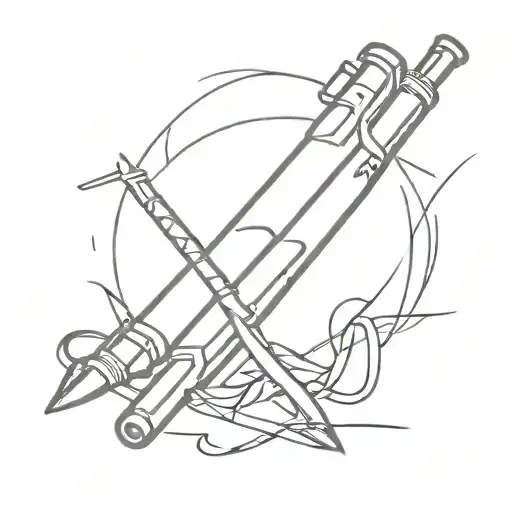 Software Code Intertwined With Cricket Stumps And A Gun