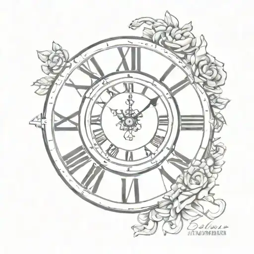 Simple Roman Numeral Clock Face