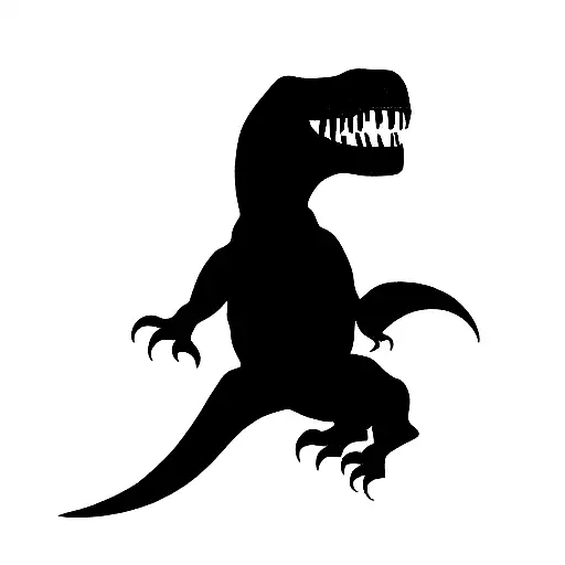 Cartoon T-rex Outline