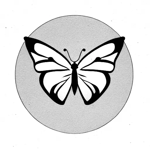 Butterfly Tattoo Design With The Word Awake And Unafraid