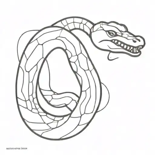 Japanese Style Snake On The Back Or Ribs