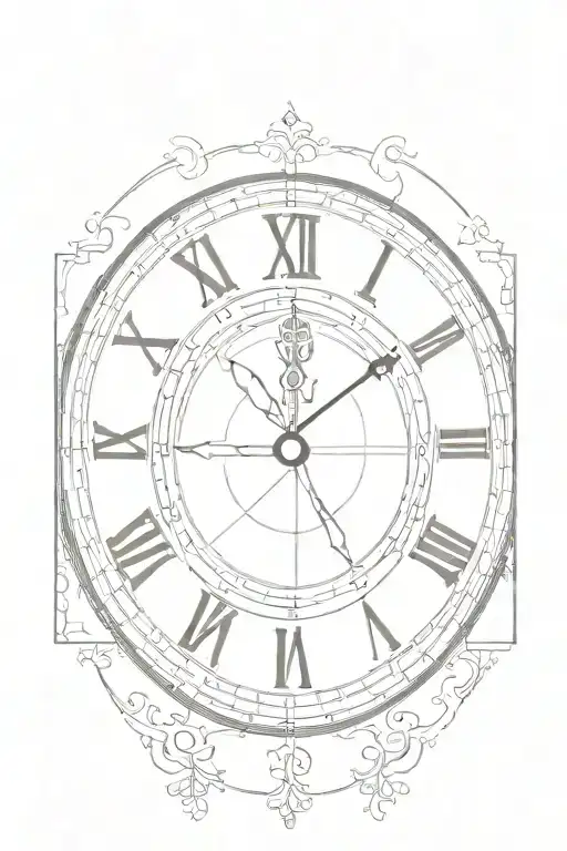 Simple Clock Face With Roman Numerals