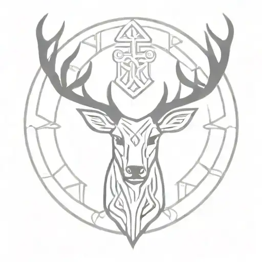 Full Armor Of God Celtic Deer Head