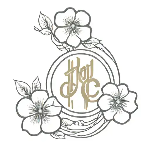 Combine The Symbols Of Hard Rock Music And The 3 Flowers Into A Unique Tattoo Design