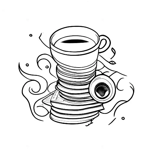 A Stack Of Books With A Coffee Cup Resting On Top