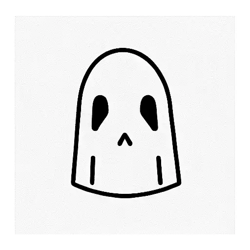 Fine Line Little Ghost With Number 104