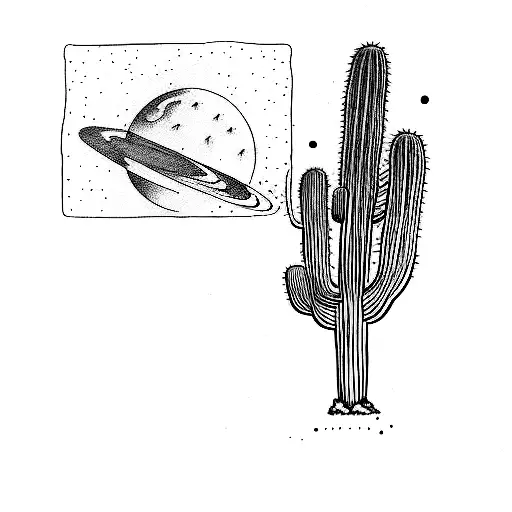 Saturn And A Cactus