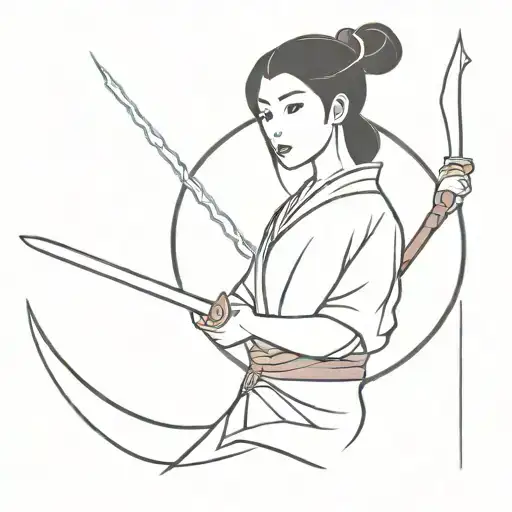 Mulan With Sword And Mooshoo