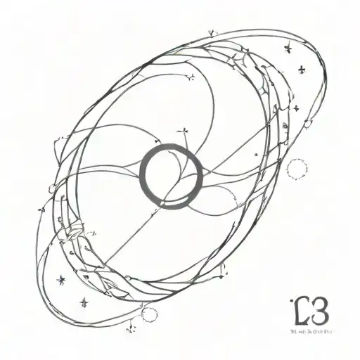 A Cosmic Infinity Symbol Incorporating The Dates Bnk 01051965 And 25052023