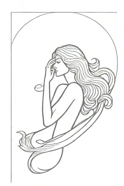 Faceless Mermaid With Fluid Syrup