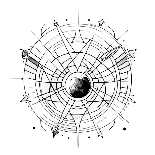 Watercolor Planets And Crux