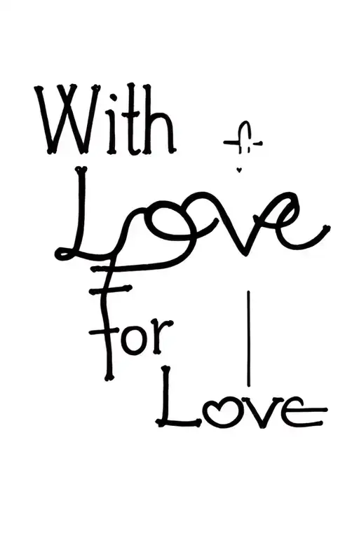 Cross And Text With Love For Love