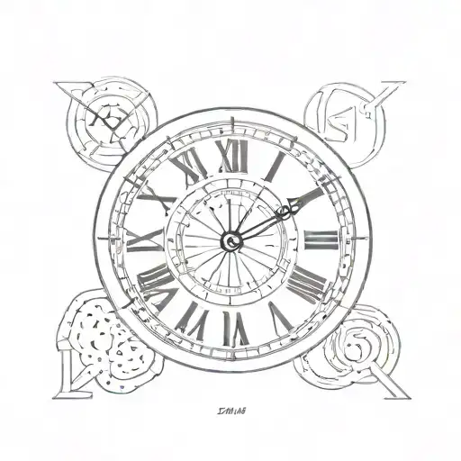 Simple Clock Face With Roman Numerals