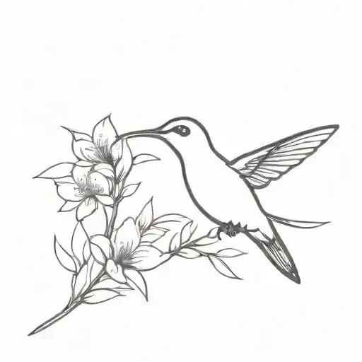 Hummingbird Sipping Nectar