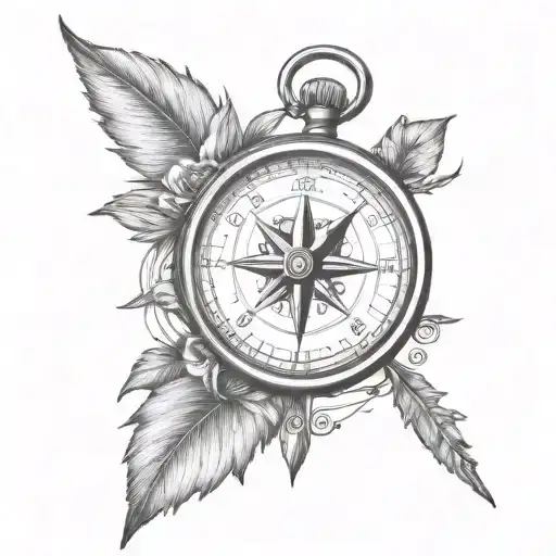 Compass Clock Front Facing Numbers