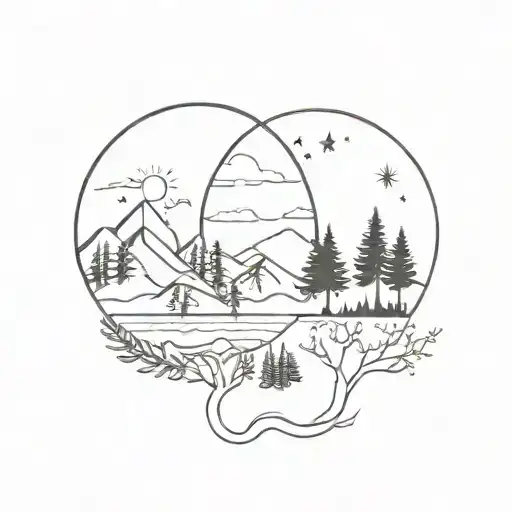 Night And Day Outdoorsy Nature Designs