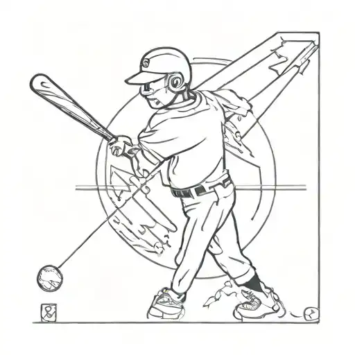 Baseball Designs With Detail Bat