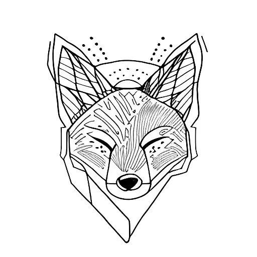 A Watercolor Orange Fox Full Body