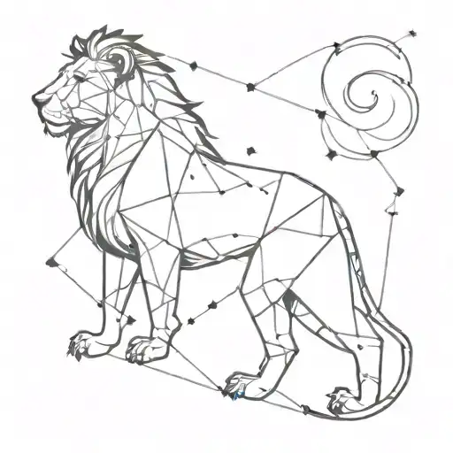 Incorporate The Lion Constellation Into A Geometric Pattern