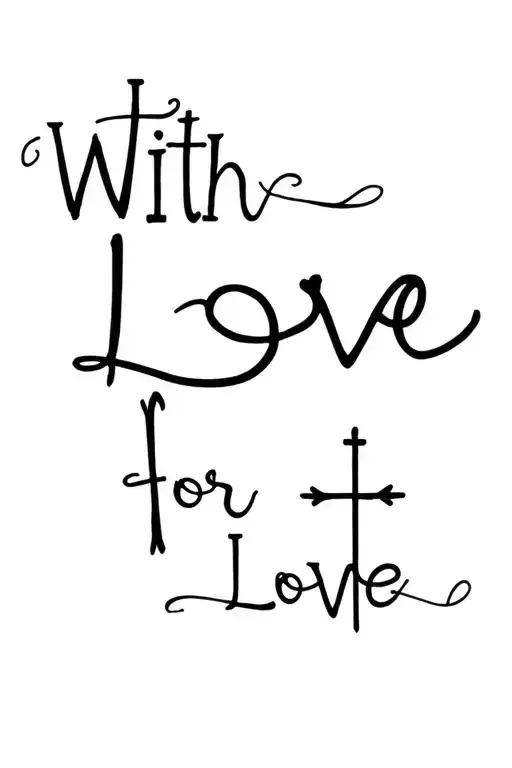 Cross And Text With Love For Love