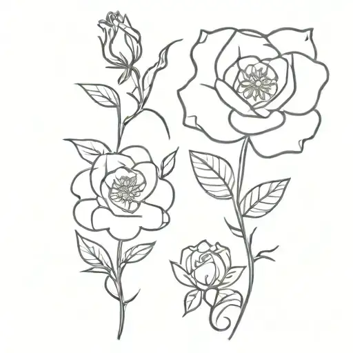 Rose And Daisy Together